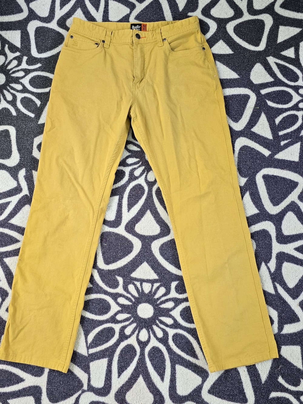 Howler Brothers Frontside Pants Mens 32x31 Cordura Stretch Tan Yellow